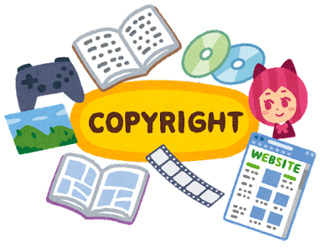 「COPYRIGHT」のイラスト文字