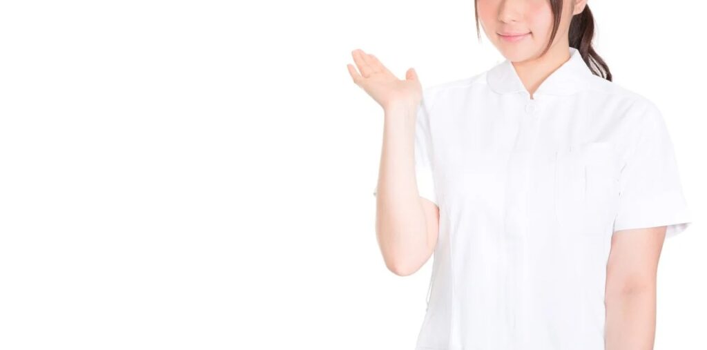 案内をする美人看護師の無料の写真素材