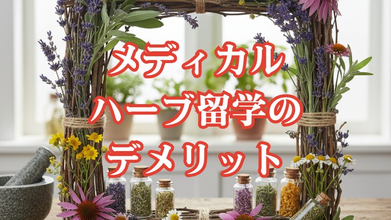 メディカルハーブ留学のデメリット