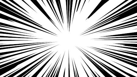 いろいろな効果線が描かれた背景素材