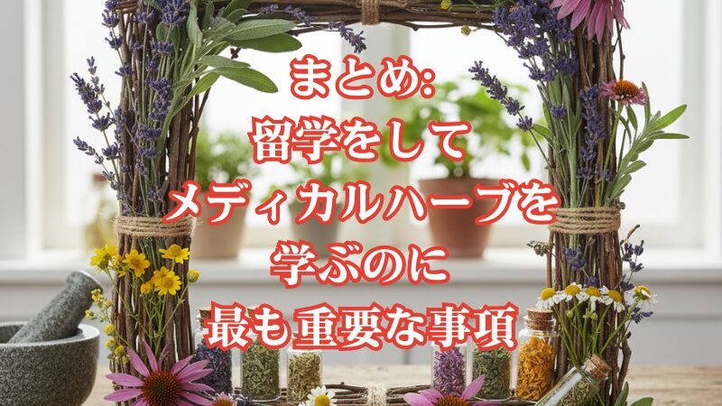 まとめ:留学をしてメディカルハーブを学ぶのに最も重要な事項