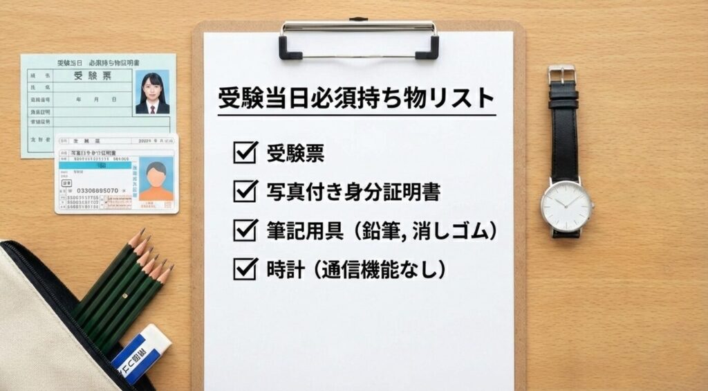 当日必須の持ち物リスト