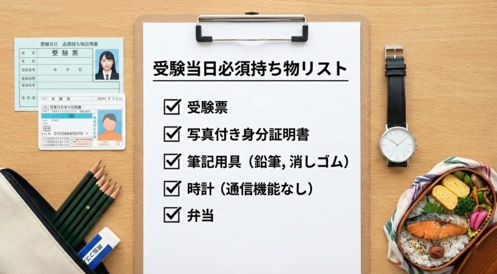 当日必須の持ち物リスト