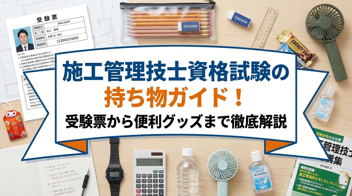 施工管理技士資格試験の持ち物ガイド！受験票から便利グッズまで徹底解説