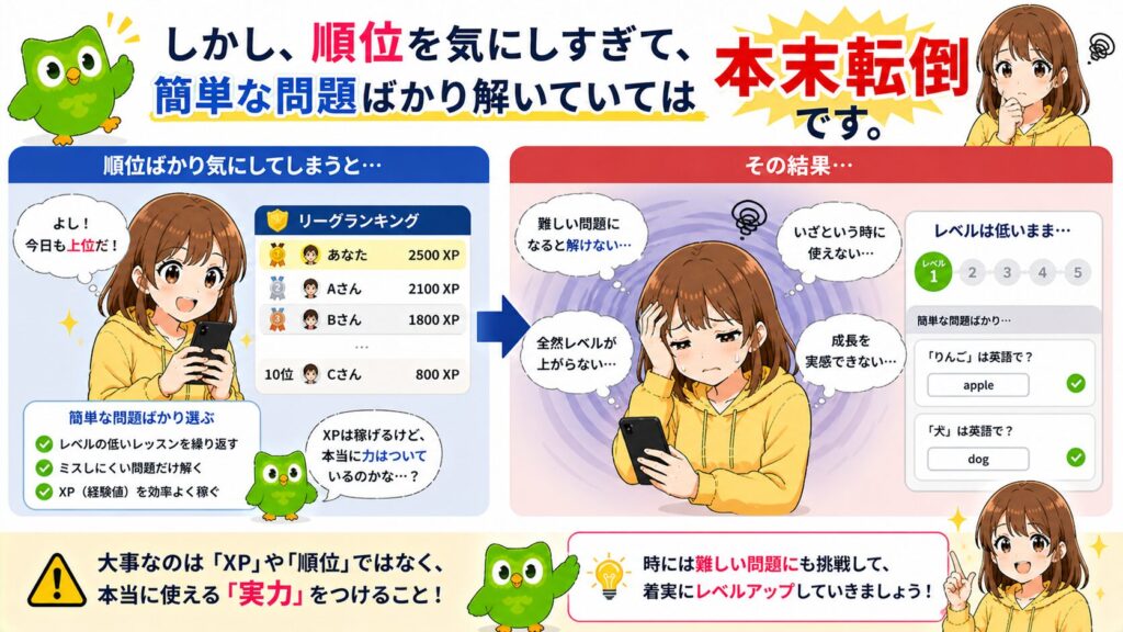 しかし、順位を気にしすぎて、簡単な問題ばかり解いていては本末転倒です。