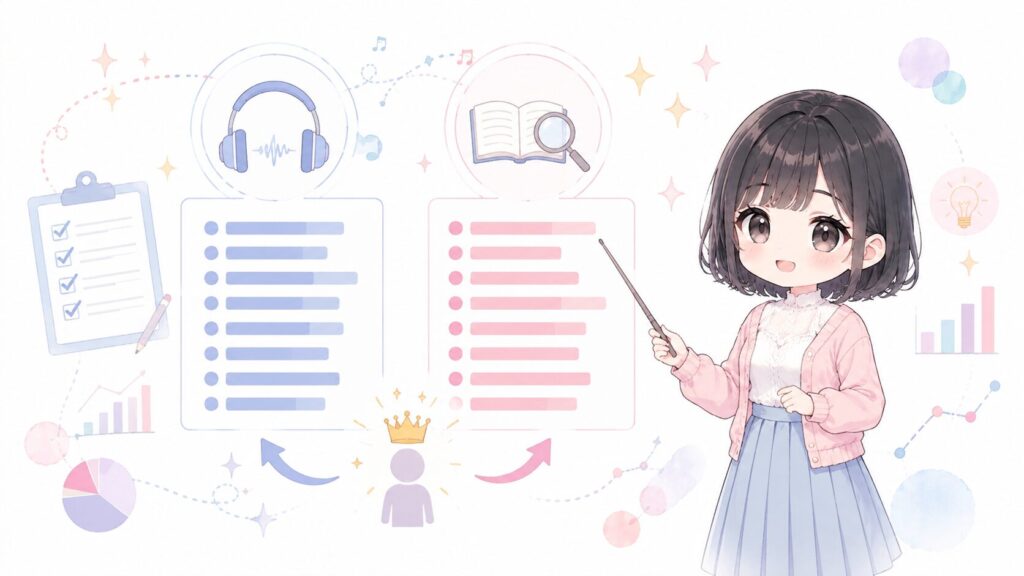 TOEIC受験後に確認できる「アビリティズ・メジャード(アビメ)」は、リスニング・リーディングそれぞれについて5〜8つの能力区分ごとに正答率を示します。満点取得者のアビメデータを分析すると、興味深い事実が浮かび上がります。