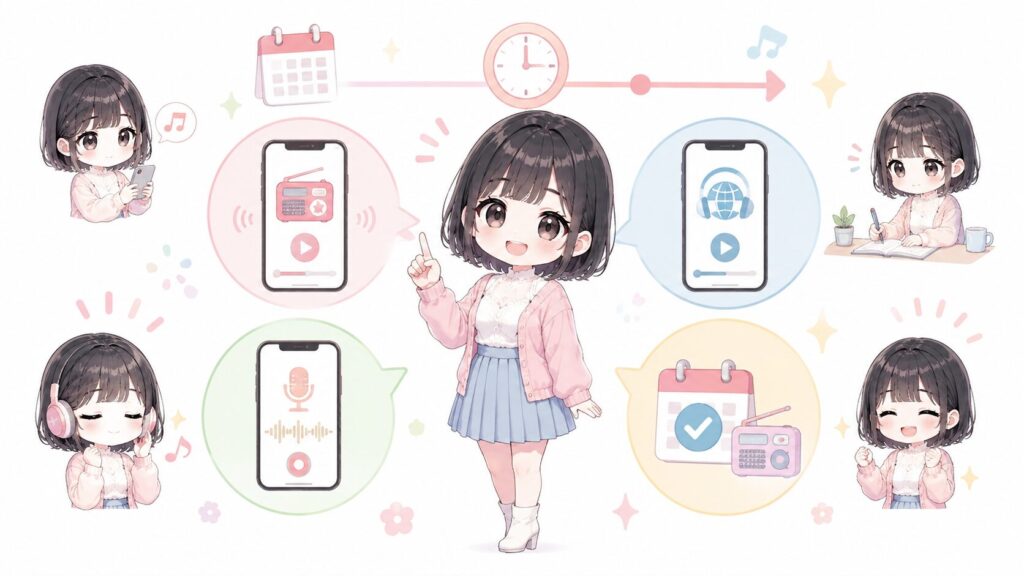 まとめ:聞き逃しても1週間以内なら無料で取り戻せるの図解