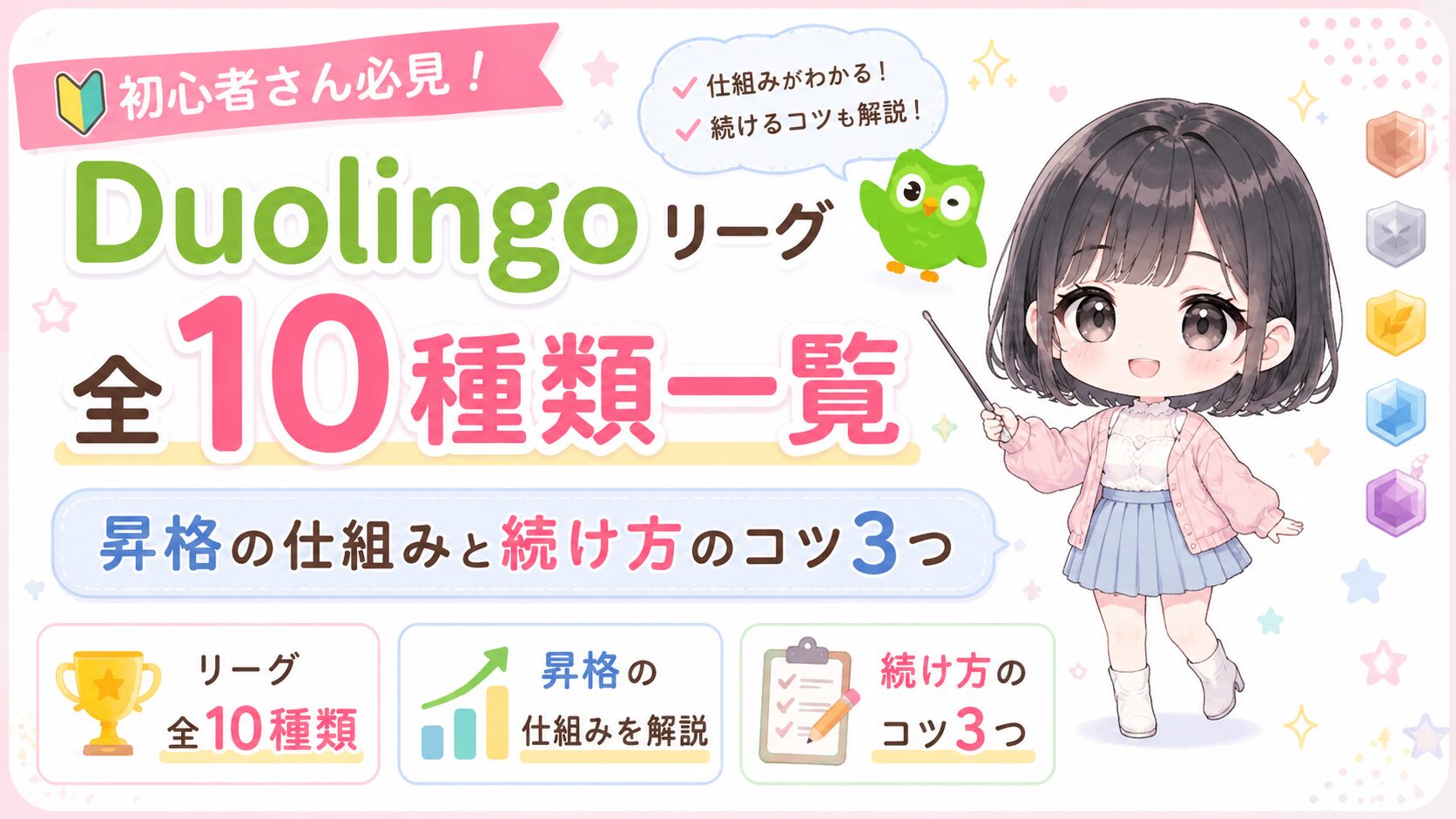 Duolingoリーグ全10種類一覧｜昇格の仕組みと続け方のコツ3つ