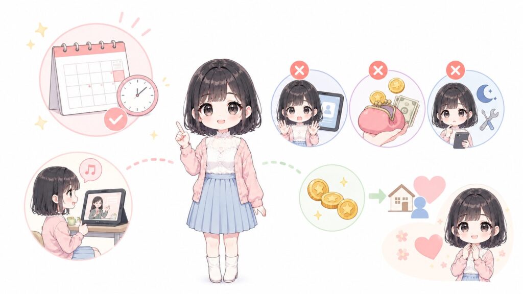 損しない解約タイミングと3つの注意点の図解