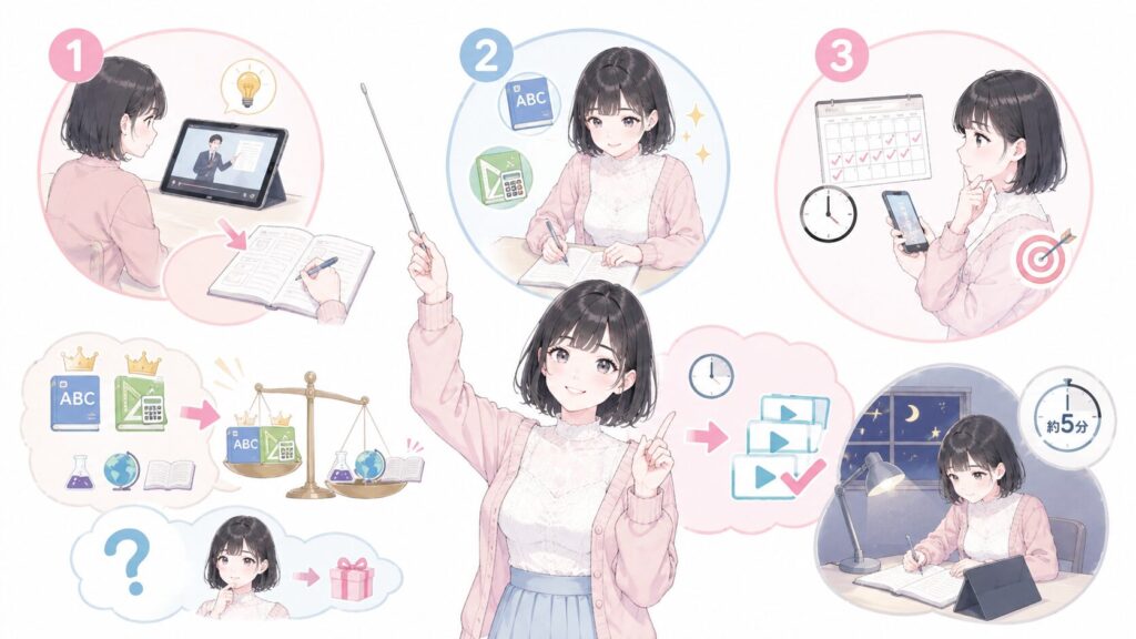 効果を最大化する使い方3ステップの図解