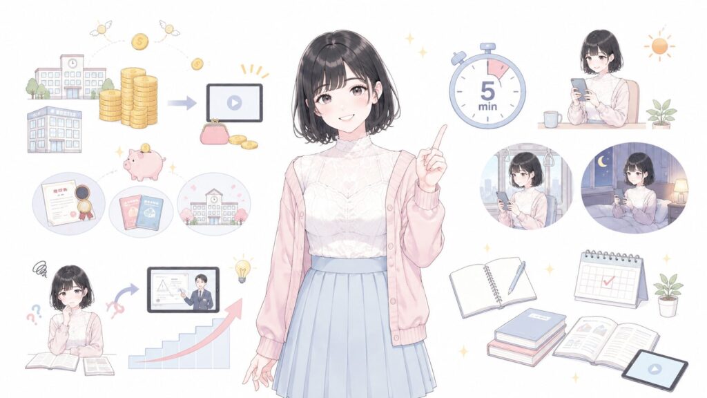 スタディサプリ中学講座のメリットの図解
