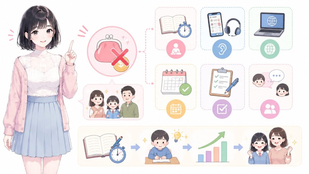 ここからは、親としてできることを整理します。お金をかけずに始められることが中心です。