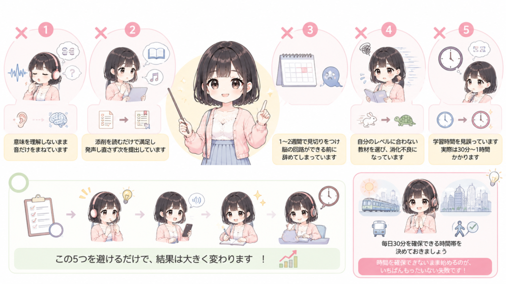 「シャドテンは意味ない」と言われる5つの原因の図解