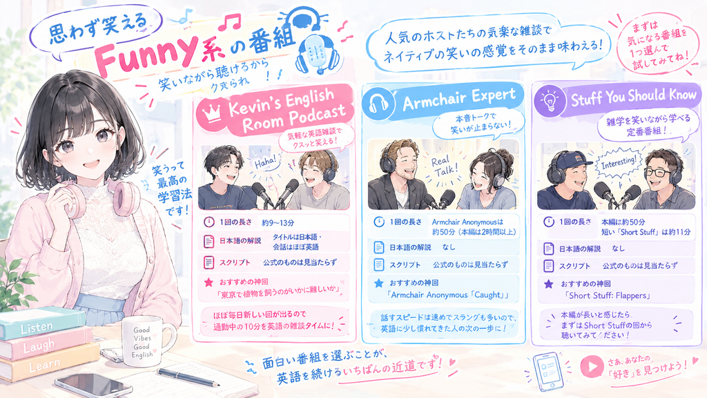 思わず笑えるFunny系の番組の図解
