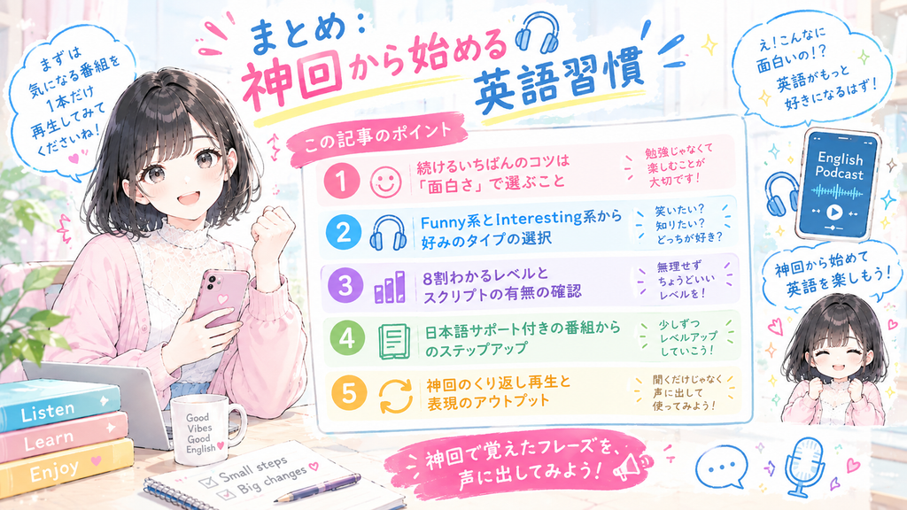 まとめ:神回から始める英語習慣の図解