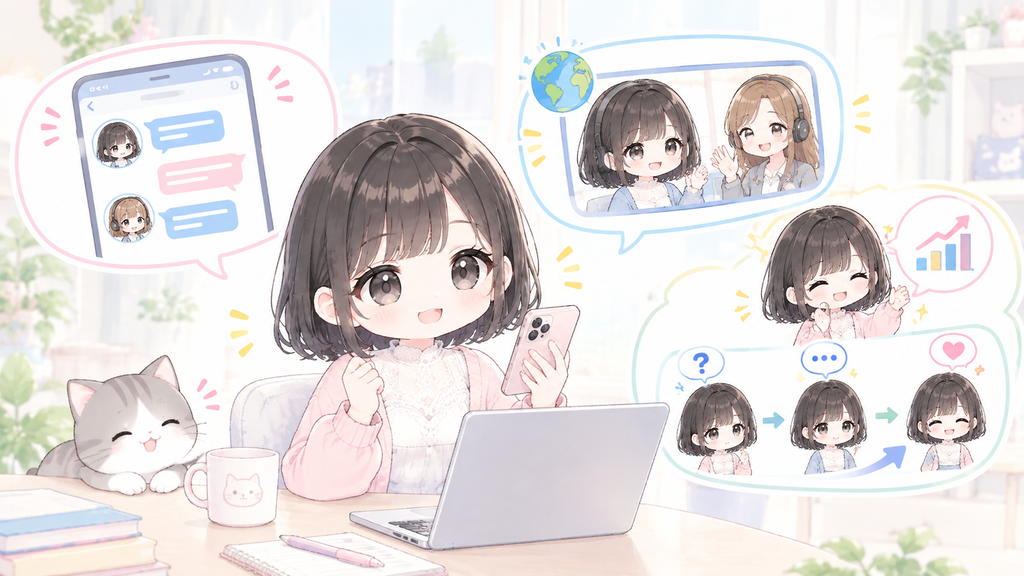 理由は、進み具合を報告し合うと、小さな成長に気づいてもらえるからです。