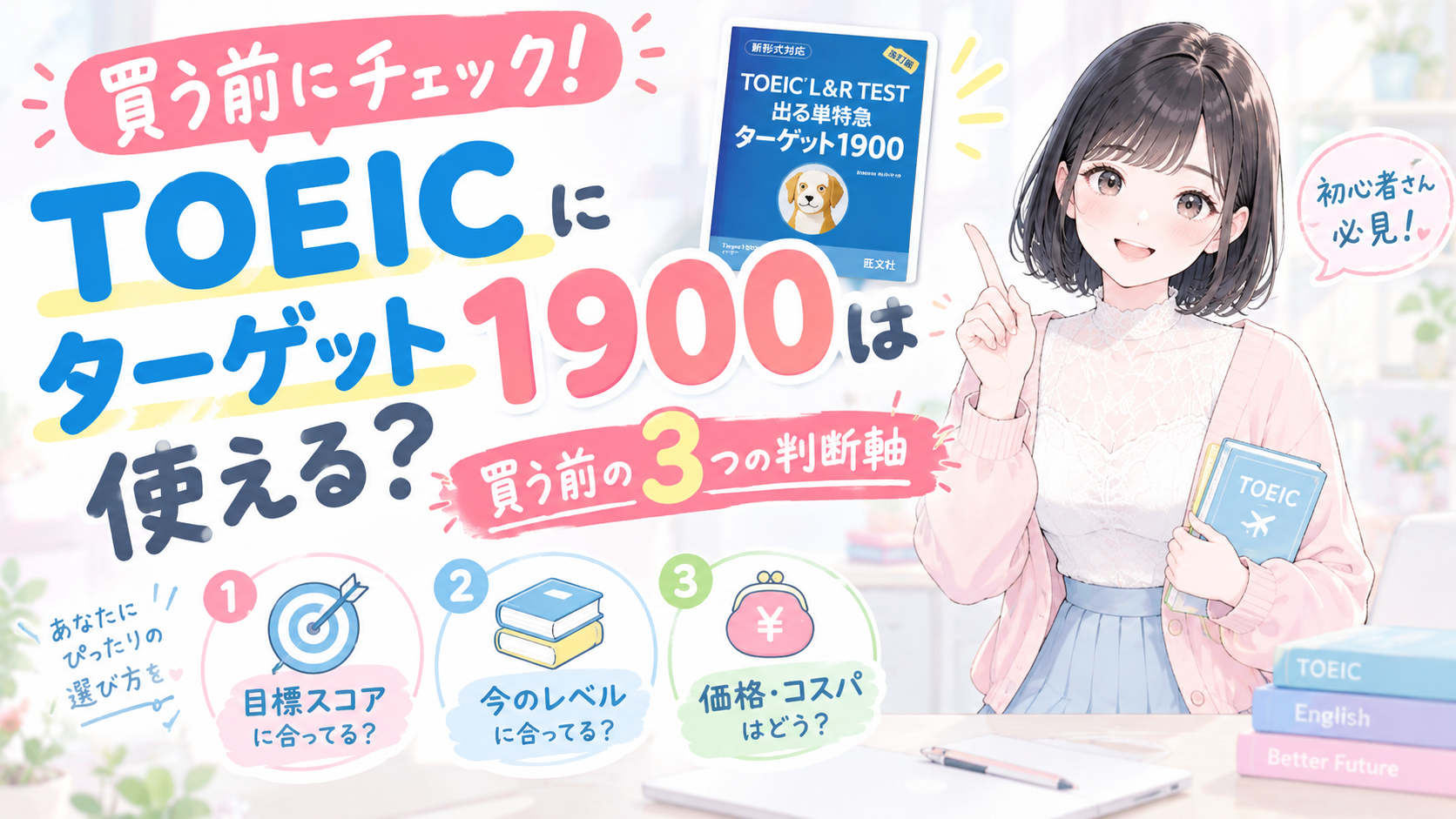 TOEICにターゲット1900は使える?【買う前の3つの判断軸】