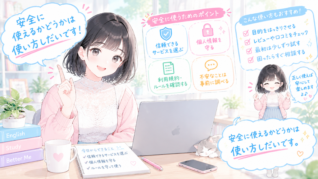 安全に使えるかどうかは、使い方しだいです。
