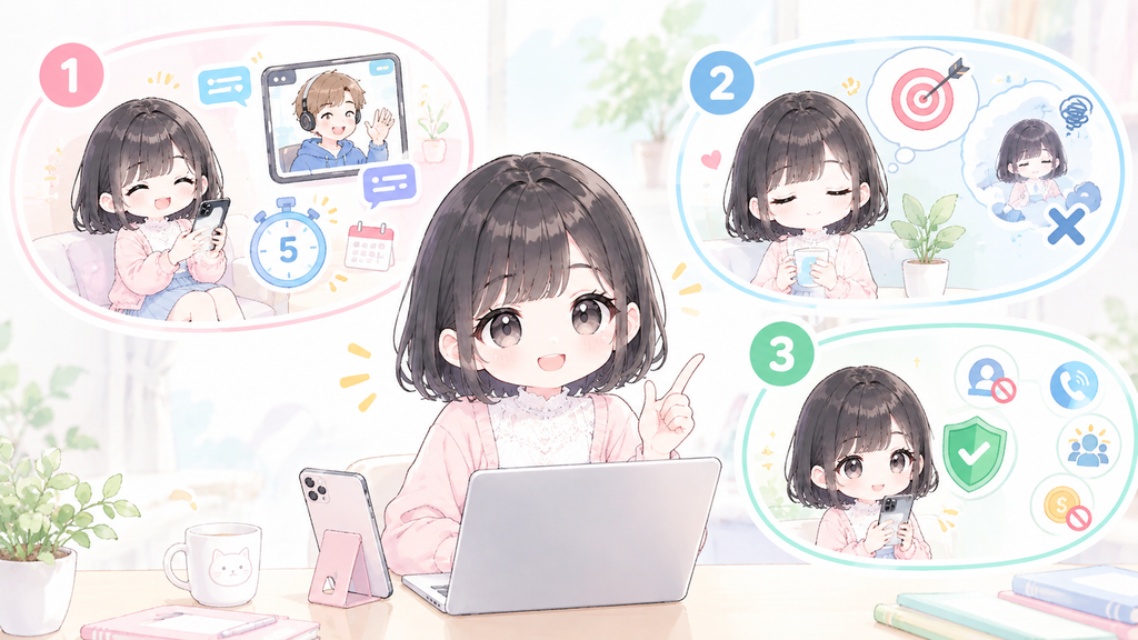 英語の話し相手と続けるコツの図解