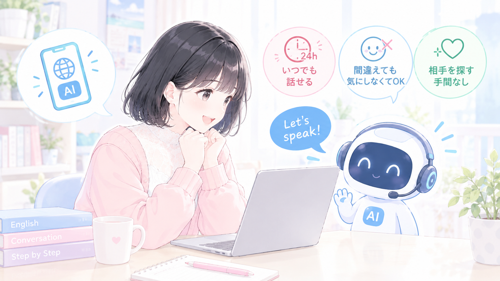 相手を探す手間なく今すぐ話したいなら、AIが話し相手になります。
