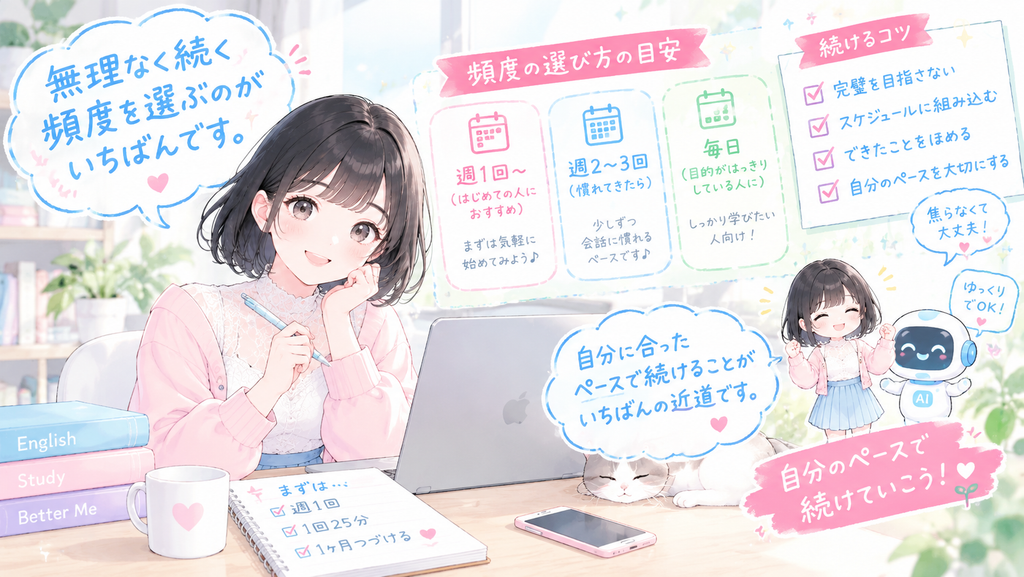 無理なく続く頻度を選ぶのが、いちばんです。