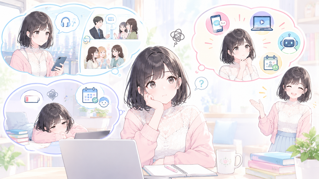英語の話し相手がいない悩みの図解