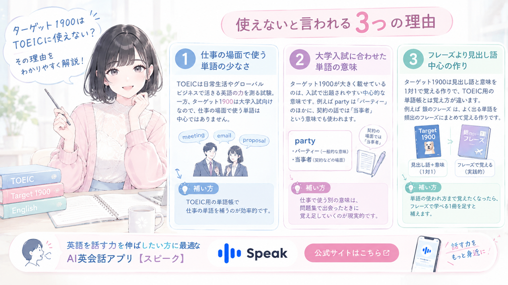 使えないと言われる3つの理由の図解