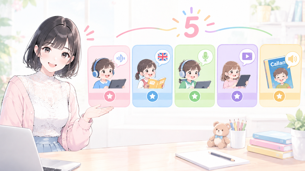 はい、キッズ向けの教材が4種類あり、Callan for Kidsを合わせると5種類です。
