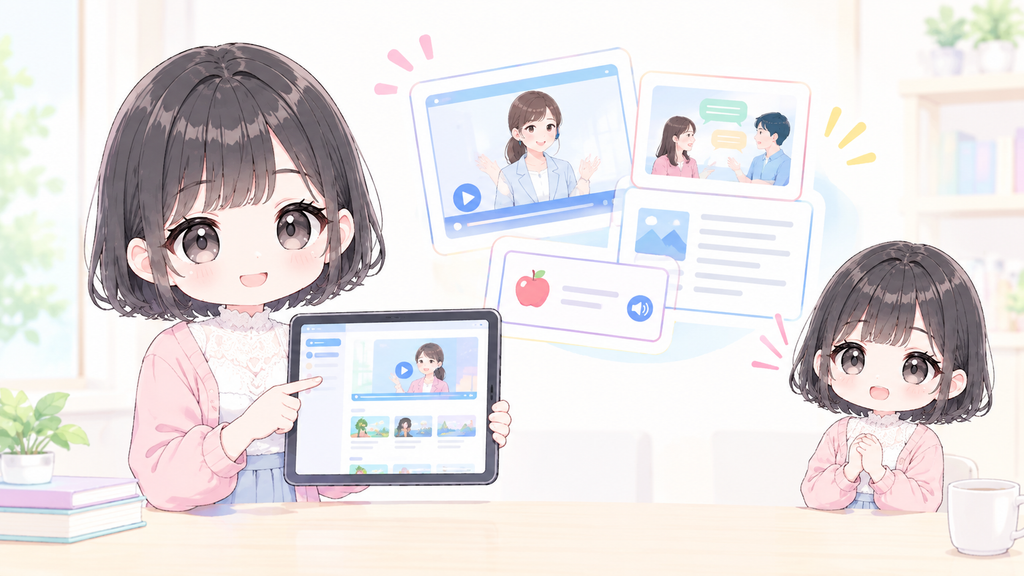 はい、公式の教材ページで各教材の内容をレッスン前に確認できます。